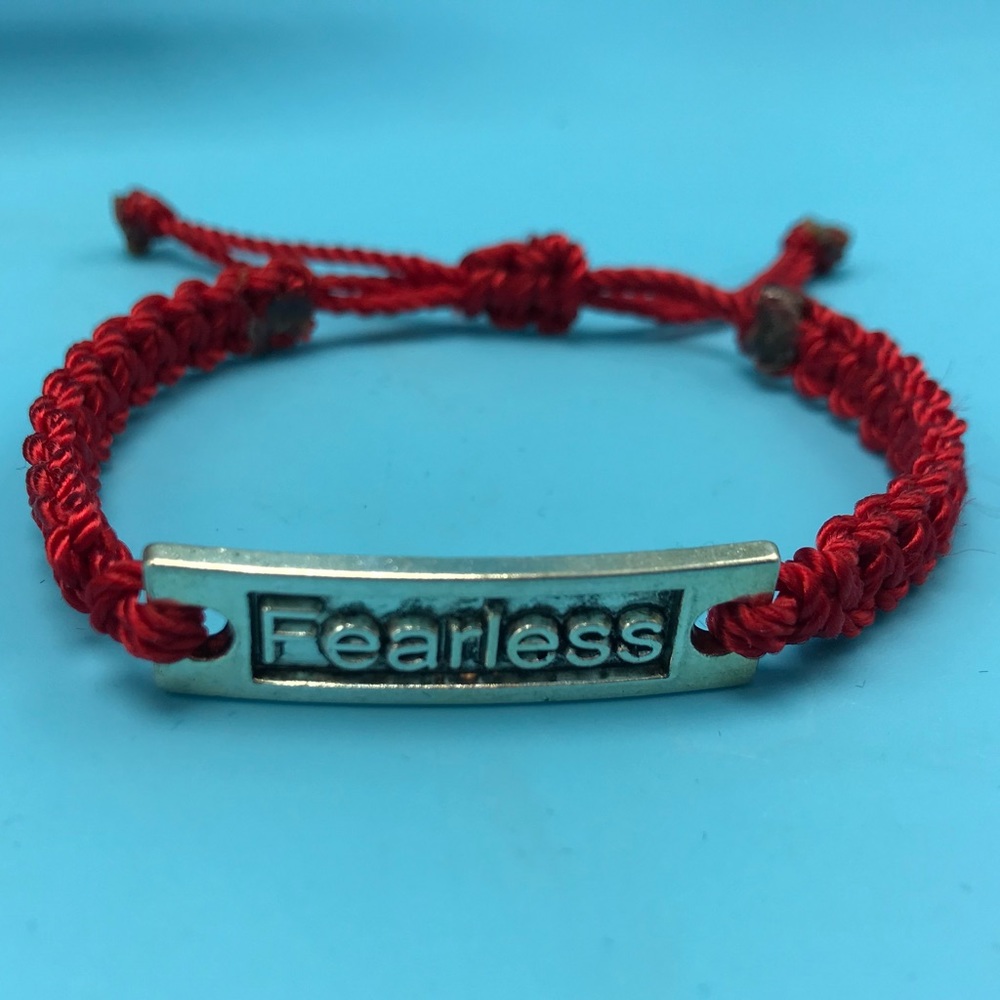 Fearless Red Knotted Friendship Bracelet